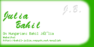 julia bahil business card